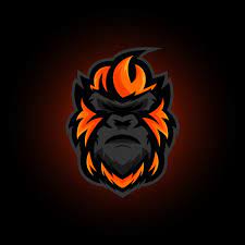 Gorilla Head E Sport Logo Gaming Mascot Ilustrasi Vektor Ilustrasi Rusa