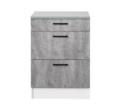 Il est entièrement réalisé en panneaux de particules et doit être monté chez vous, en suivant les indications. Bas 60 Cm Casserolier Malice 576910 Gris Beton Meuble Bas De Cuisine But