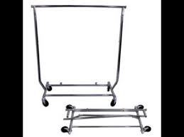 Double display space with this style garment 4'long clothing salesman's rack is for everyday usage, stockrooms, overflow, seasonal and sales. Single Rail Folding Rolling Clothing Rack Product Display Solutions