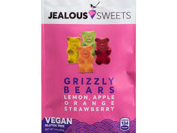 The candy is roughly 2 cm (0.8 in) long and shaped in the form of a bear. Jealous Sweets Grizzly Bears Vegan Gluten Free Gummy Sweets 40g Harvey Nichols