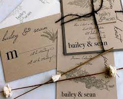 Rustic Wedding Invitations Wedding Invites Eco Friendly Etsy Recycled Wedding Invitation Eco Friendly Wedding Invitations Recycled Wedding