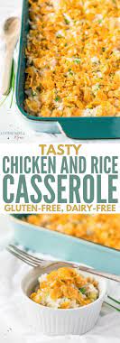 Tasty Chicken And Rice Casserole Gluten Free Dairy Free Recipe Dairy Free Recipes Dinner Free Chicken Recipes Gluten Free Dairy Free Dinner