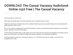 Enjoy our hd porno videos on any device of your choosing! Download The Casual Vacancy Audiobook Online Mp3 Free The Casual Va