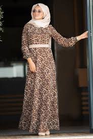 Nayla Collection Leopar Desenli Tesettur Elbise 815202lp Tesetturisland Com Elbise The Dress Moda Stilleri