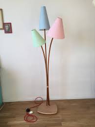 50er Jahr Stehlampe Holz Vintage 50s Style Flurlampe Leselampe