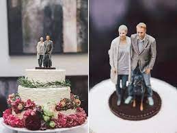 Figures For The Wedding Cake Made With A 3d Printer Twinkind Hamburg Deep End Productions Dusseldorf Wedding Cakes Wedding 3d Printing