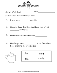 Kindergarten Worksheets Kindergarten Literacy Worksheet Free Printab Literacy Worksheets Kindergarten Literacy Worksheets Kindergarten Worksheets Printable