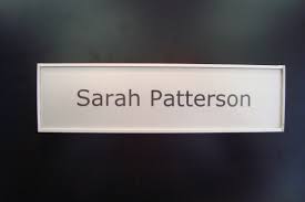 8 or 10 cubicle name plate sign frames slide over any cubicle wall. Vsf60 8 5l Name Plates Flat Vs Signage System