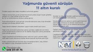 Nom Oto Yagmurda Guvenli Surusun 11 Altin Kurali Renault Yedekparca Ikitelliosb Istanbul Ikitelli Renault Yedek Parca Arac Bilgi Ipuc Bilgi Yagmur Arac