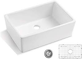 Maybe you would like to learn more about one of these? Alwen 24 Inch White Farmhouse Kitchen Sink Fireclay Apron Front Sink Ceramic Single Bowl Kitchen Sinks Modern Luxury Sink With Drain Buy Online At Best Price In Uae Amazon Ae