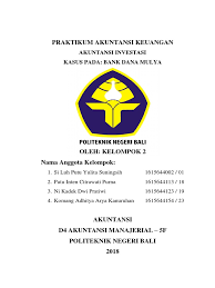 Ìnformasi umum ocw akuntansi keuangan 1 silabus akuntansi keuangan 2 ocw brp akuntansi keuangan 2 2013 2014 ak2 pertemuan 1 liabilitas jangka pendek ak2 pertemuan 2 liabilitas jangka panjang. Makalah Investasi