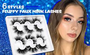Amazon.com: Mink Lashes Fluffy Eyelashes Dramatic Long Wispy Fake Eyelashes  Thick 6 Styles Mixed Luxury Russian Strip D Curl False lashes Soft Handmade  Reusable Lashes Pack : Beauty & Personal Care