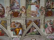 When michelangelo actually started painting the sistine chapel ceiling at the east end, probably in the early months of 1509, the implications of the structure had not been entirely established in his mind. Sistine Chapel Ceiling Wikipedia