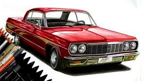 Saatchi art is pleased to offer the drawing, 1957 chevrolet impala lowrider, by daryl morrison, available for purchase at $980 usd. Realistic Car Drawing 1964 Chevrolet Impala Time Lapse Drawing Ideas Youtube