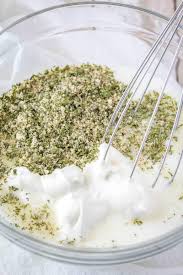 There was lots of ranch dressing on salad. Homemade Ranch Dressing Mix Bread Booze Bacon