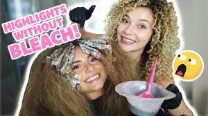 How to lift hair color. How To Highlight Curly Hair At Home Without Bleach Youtube