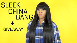 Mayde Beauty Axis Synthetic Wig Sleek China Bang Giveaway Wigtypes Com Youtube
