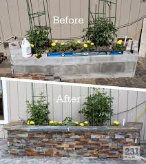 231 Blog Diy Slate Ledge Stone Planter Boxes Stone Planters Backyard Landscaping Backyard