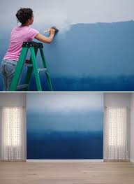 Diy Aprenda Como Fazer Uma Parede Ombre Ou Degrade Em 2020 Parede Destacada Do Quarto Paredes Aquarela Paredes Em Destaque