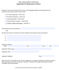 How To Reserve A Business Name In New Jersey Corporation Llc Start Your Small Business Today