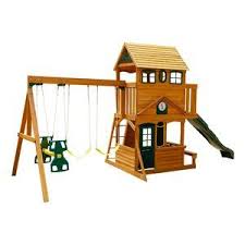 Kidkraft Ashberry Wooden Swing Set Wayfair In 2020 Outdoor Wooden Swing Wooden Swing Set Swing Set