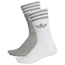 Adidas Crew Socks 2 Pack Medium Grey Heather White