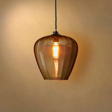 Smaller Lisboa Pendant In Amber Glass With Classic Pendant Kit In Antiqued Bronze Classic Pendant Lighting Glass Pendant Light Amber Glass