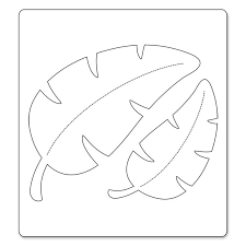Printable palm leaf coloring page : Jungle Leaf Coloring Pages