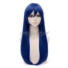 Cosplaza Deep Blue Long Straight Girl S Cosplay Wig Anime Full Hair This Is An Amazon Affiliate Link You Can Find Out More Detai Cosplay Wigs Wigs Full Hair