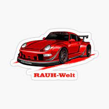 Modifikasi custom sticker, jasa pasang sticker mobil pekalongan. Sticker Rwb Redbubble