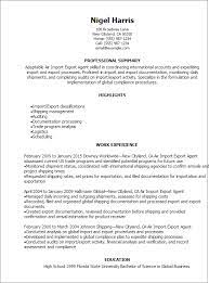 How to write import & export resume. Air Import Export Agent Resume Template Myperfectresume