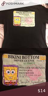 1 characters 2 synopsis 2.1 running gags 3 production 3.1 art 3.2 music 3.3 release 3.4 reception 4 trivia 4.1 general 4.2 cultural references 4.3 errors 5 references spongebob. Graphic Sponge Bob Driver S License T Shirt Shirts T Shirt Spongebob