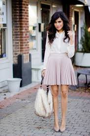 The Pleated Skirt Outfit Is A Game Changer This Spring Just The Design Fashion Style Spring Work Outfits