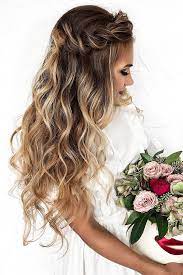 33 Exquisite Wedding Hairstyles With Hair Down Wedding Hairstyles Down Haalf Up Twisted Long Ha Wedding Hair Down Wedding Hairstyles Wedding Hair And Makeup