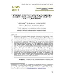 It will take about 10 days for. Profiling Online And Manual Tax Filers Results From