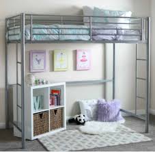 Standard full size mattress powder coated steel frame and wood desk. How To Organize A Room With Loft Bed What To Put Under A Loft Bed