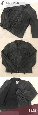 Vintage Armani Exchange Collarless Leather Jacket Collarless Leather Jacket Leather Jacket Jackets