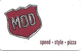$5 mod pizza or salad. Gift Card Speed Style Pizza Restaurants United States Of America Mod Pizza Col Us R Mod 003
