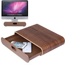 Wood lcd desktop pc monitor riser stand desk organizer for imac desktop laptop computer. Imac Wood Monitor Stand Vimvip Drawer Wooden Desktop Riser Stand For Imac 27 Inch 21 5 Inch Macbook Macbook Pro Macbook Air Cinema Display Black Buy Online In Antigua