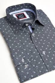 There's nothing more professional for men than a button down dress shirt, right? Dark Grey Dress Shirt With Small Flower Pattern By Franck Michel Mens Designer Shirts French Shirts Mens Shirt Dress