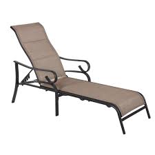 Hampton Bay Crestridge Padded Sling Stacking Outdoor Chaise Lounge In Putty 2 Pack Kts142g The Home Depot Patio Chaise Lounge Patio Chaise Outdoor Patio Chaise Lounge