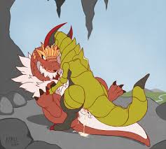 AGNPH - Gallery - 95699 - female haxorus male rikuaoshi sex straight  tyrantrum