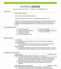 spanish teacher resume example