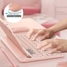 Pastel Color Chargeable Wireless Bluetooth Keyboard For Phone And Ipad Bluetooth Keyboard Ipad Keyboard Ipad Accessories