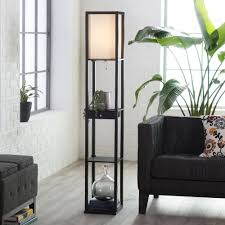 Classic shaded floor lamps are both functional and simple in design. Floor Lamps For Living Room With Shelves Drawer Display Shelf Corner Lamp Black Adesso Floor Lamps Living Room Shelf Lamp White Floor Lamp