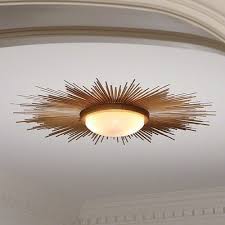 Sunburst Flushmount Light Fixture Low Ceiling Lighting Light Fixtures Flush Lighting