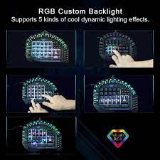 Xfuny Gaming Keypad Programmable Mechanical Gaming Keyboard Macro Setting And Rgb Backlight Onehanded Keyboard With Removable Keyboard Macro Fortnite Keyboard