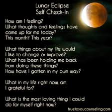 Moon Self Check In Moon Connection Lunar Eclipse Thoughts And Feelings