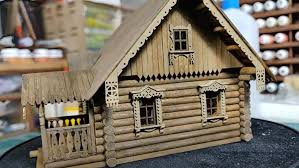 › miniature log cabin models. Build Your Own Scale Model Wooden Log Cabin House Ie
