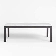 The perfect host for your famous charcuterie platter. Parsons White Marble Top Dark Steel Base 48x28 Small Rectangular Coffee Table Reviews Crate And Barrel Canada